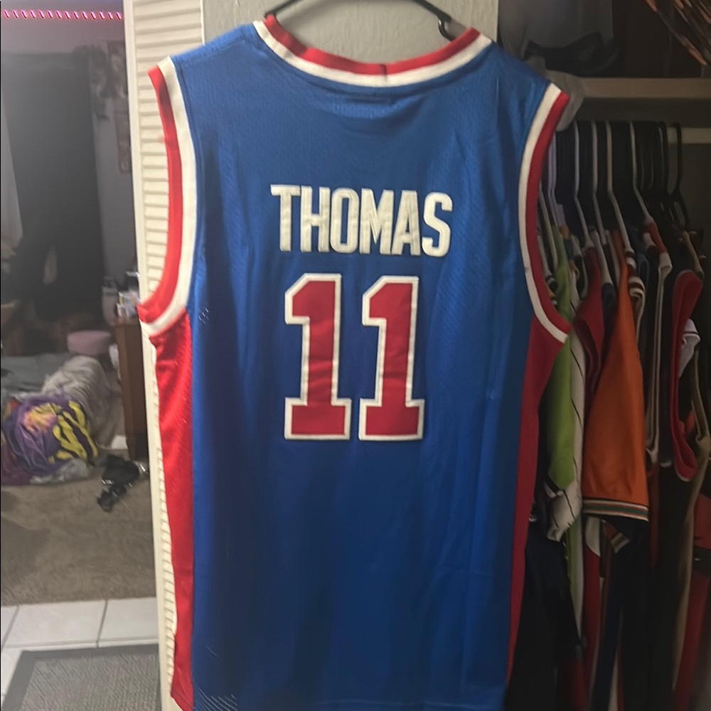 Adidas Pistons Blue and Red #11 Thomas Jersey size M